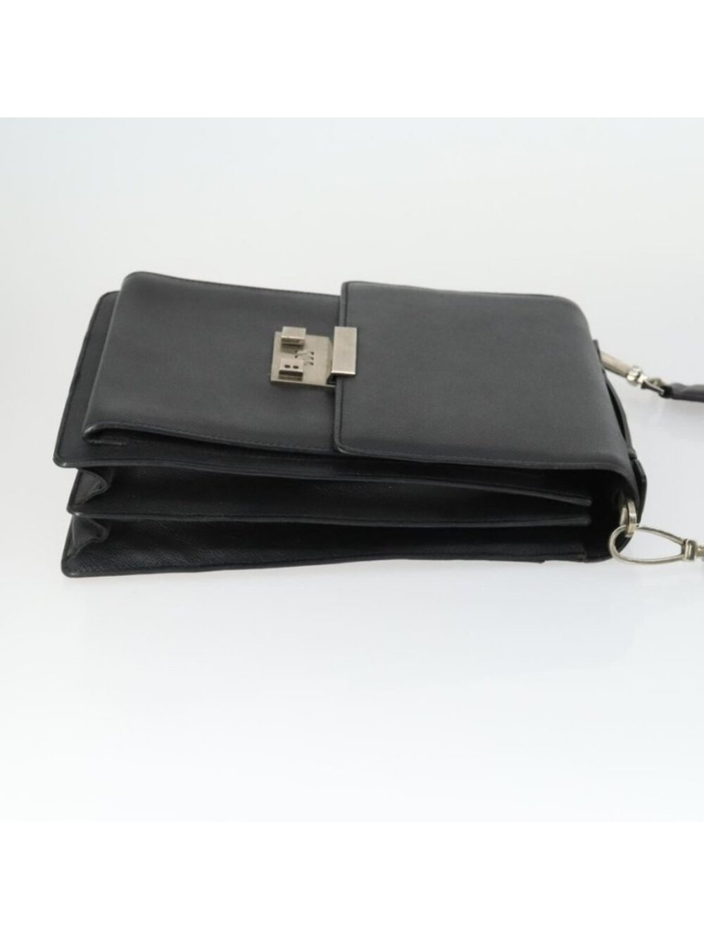 Authentic BALLY Shoulder Bag Leather Black - Picture 11 of 16